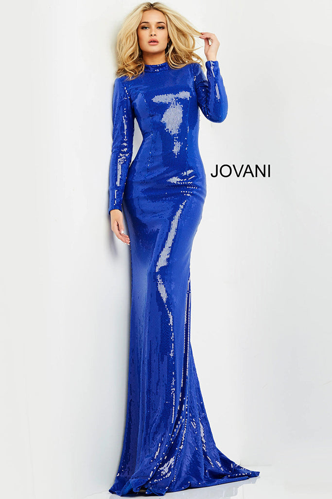 Royal sequin Jovani dress 06214