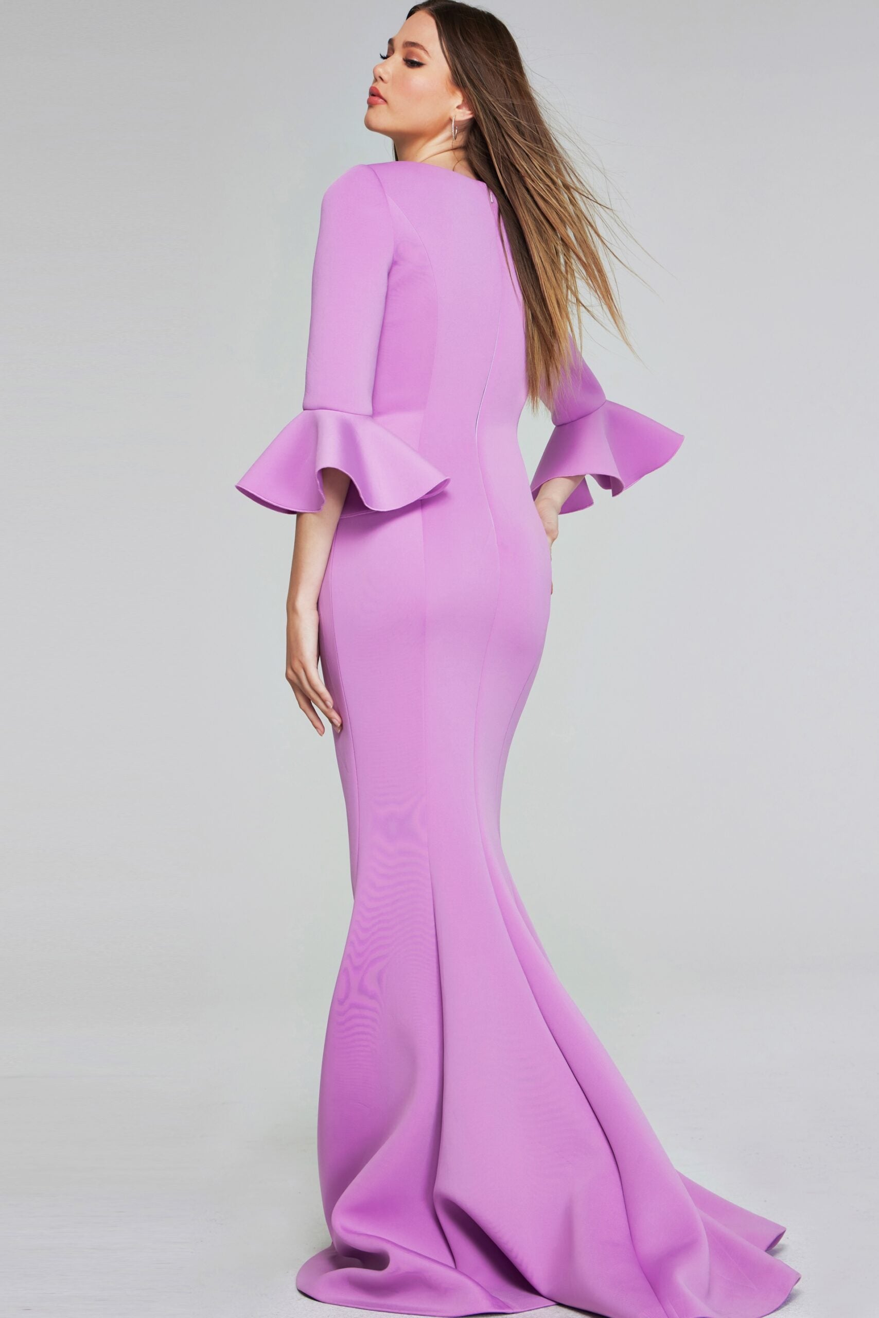 Elegant Lilac Bell Sleeve Gown 42579 Mario Pucci Elegant Lilac Bell Sleeve Gown 42579 Mario Pucci