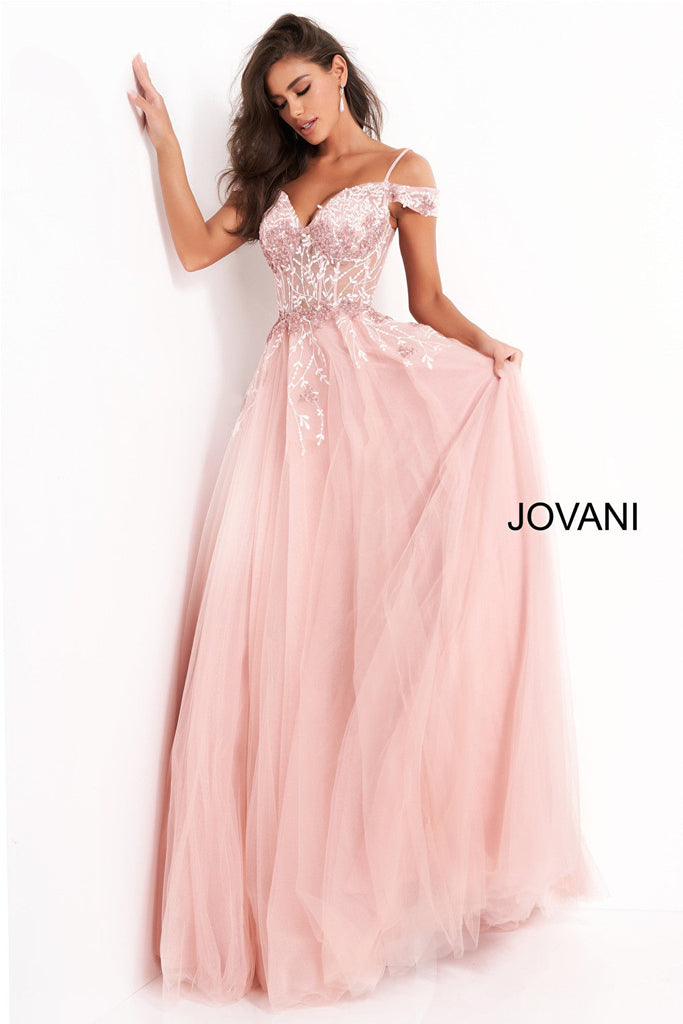 Blush sweetheart neck Jovani evening dress 02022