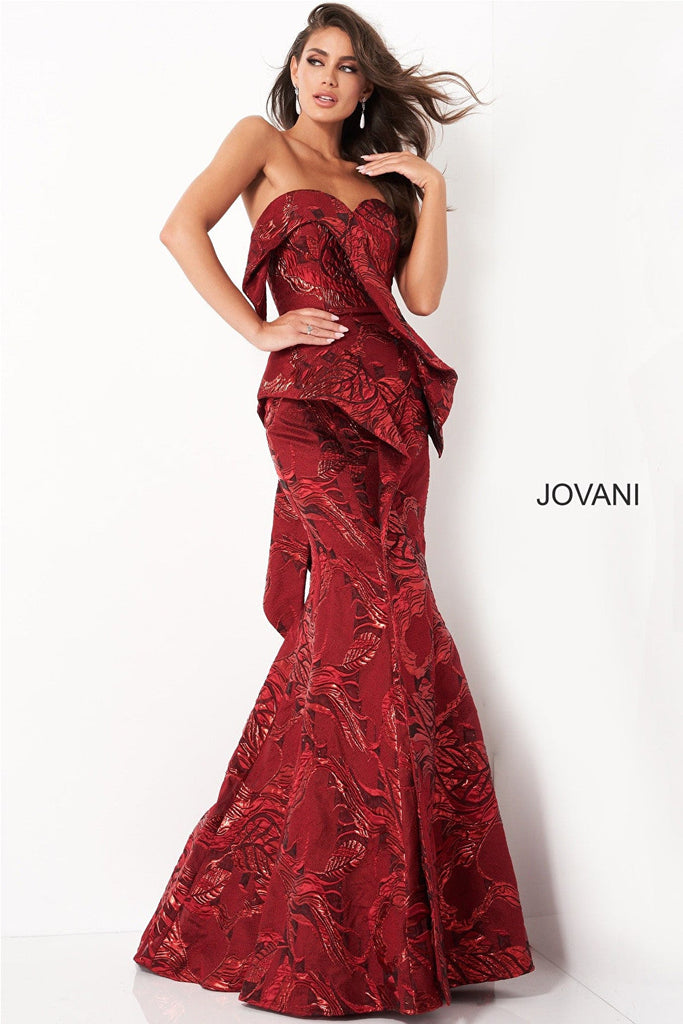 Jacquard mermaid Jovani gown 05020