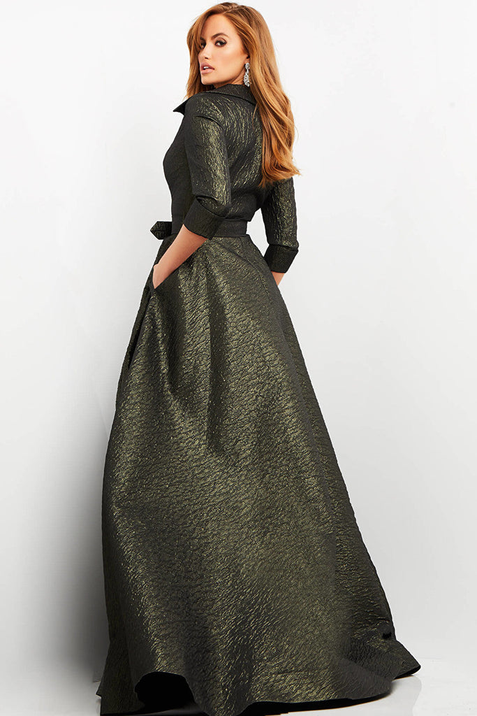 Olive plus size evening dress 05075