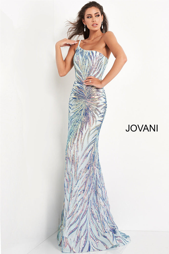 Sequin embellished multi prom 2022 gown