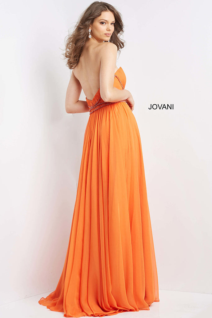 Orange chiffon gown Prom 2022 