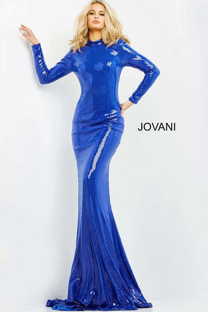 Royal high neck evening dress Jovani 06214