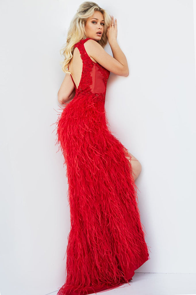 red backless dress 06446