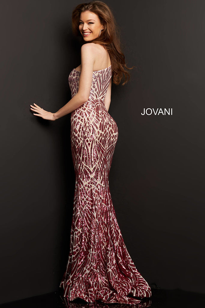 Jovani 06469 pink mermaid dress