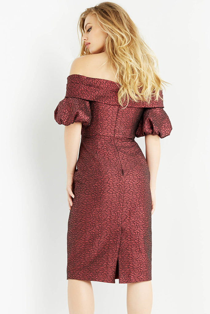 burgundy dress 06833