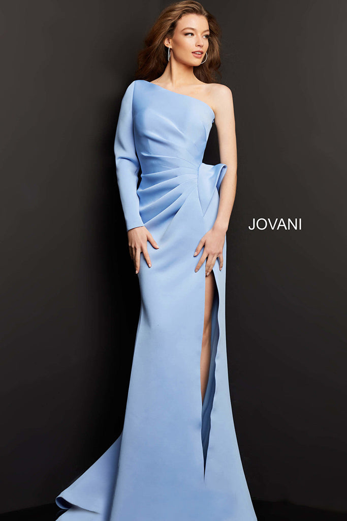 fitted blue evening dress 06998