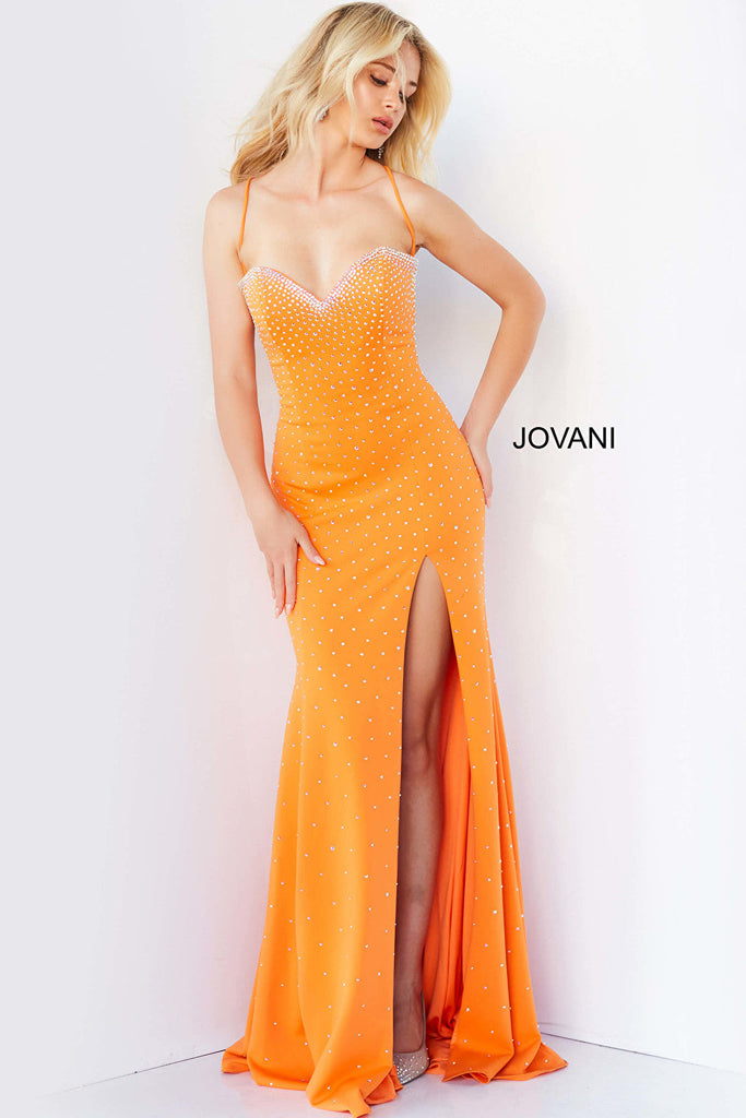 High slit sexy prom dress Jovani 07383