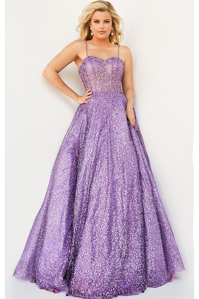 purple plus size dress 07423