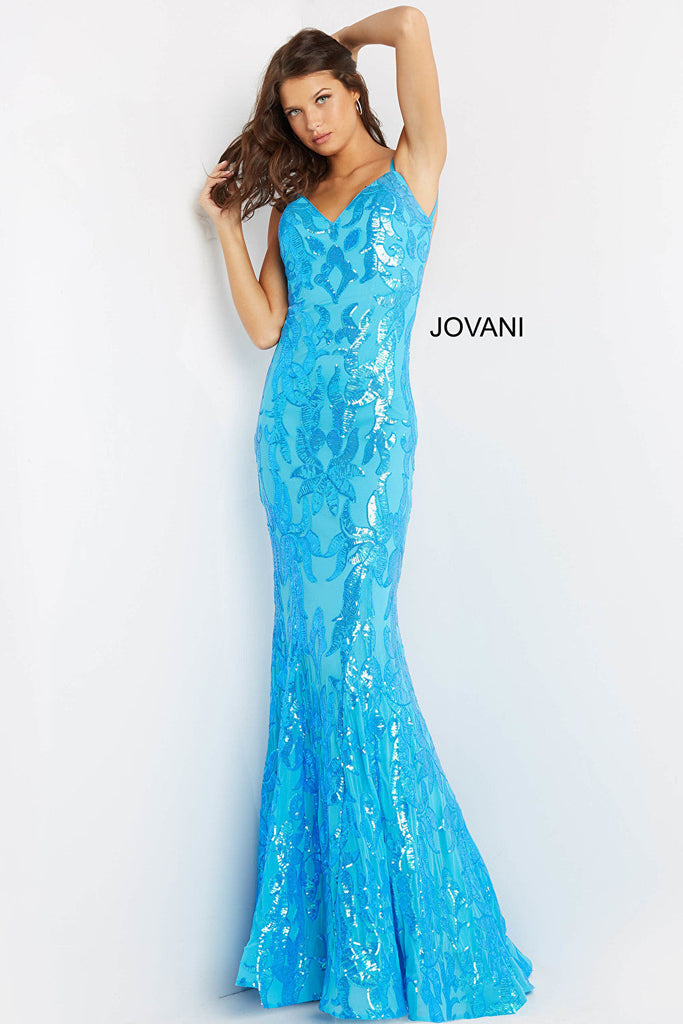 Turquoise prom gown 07784