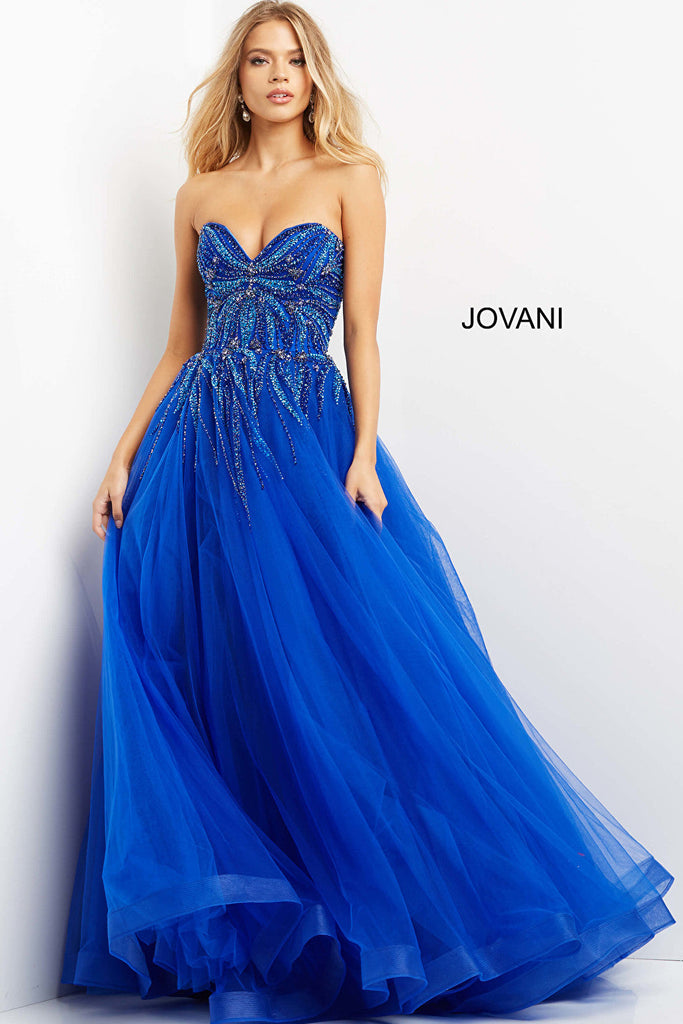 Royal tulle Jovani prom ballgown 07946