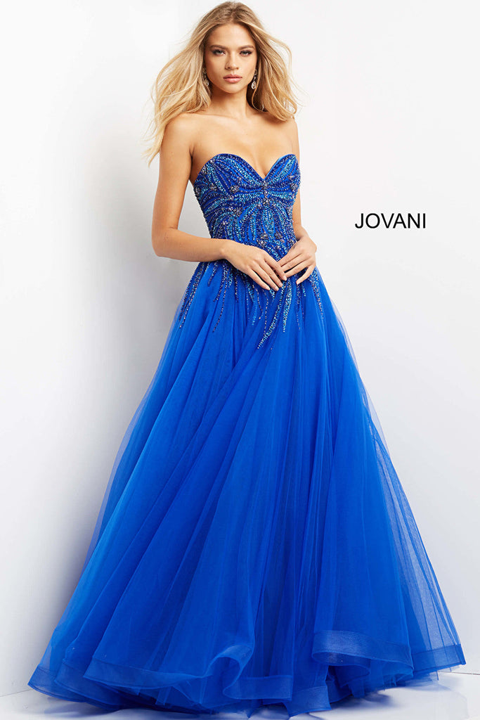 Blue Jovani prom ballgown 07946