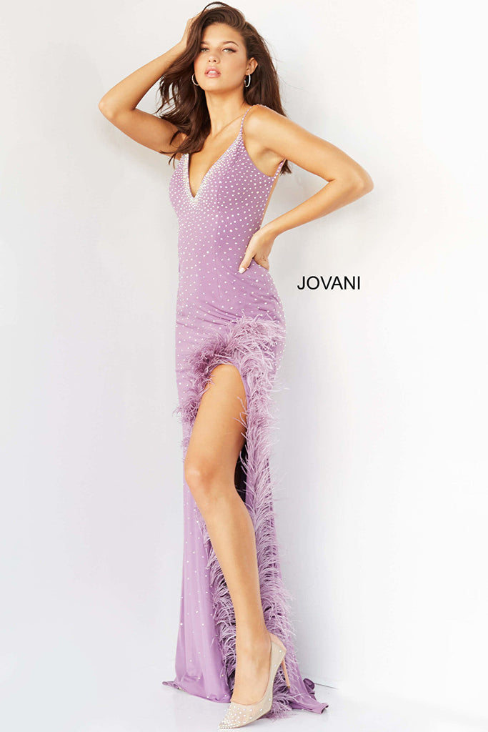 Lilac embellished Jovani dress 08283