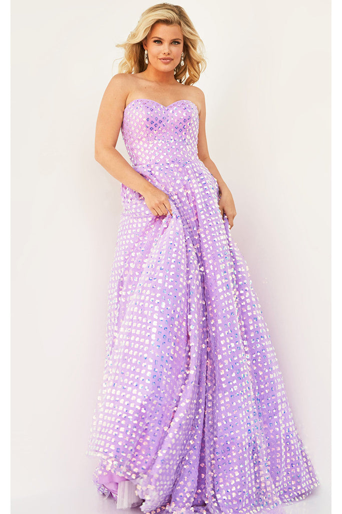 purple plus size dress 08605