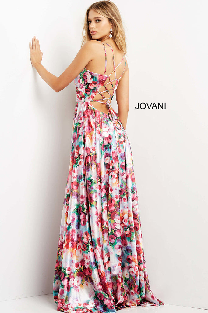 Floor length flowy Jovani gown 09029