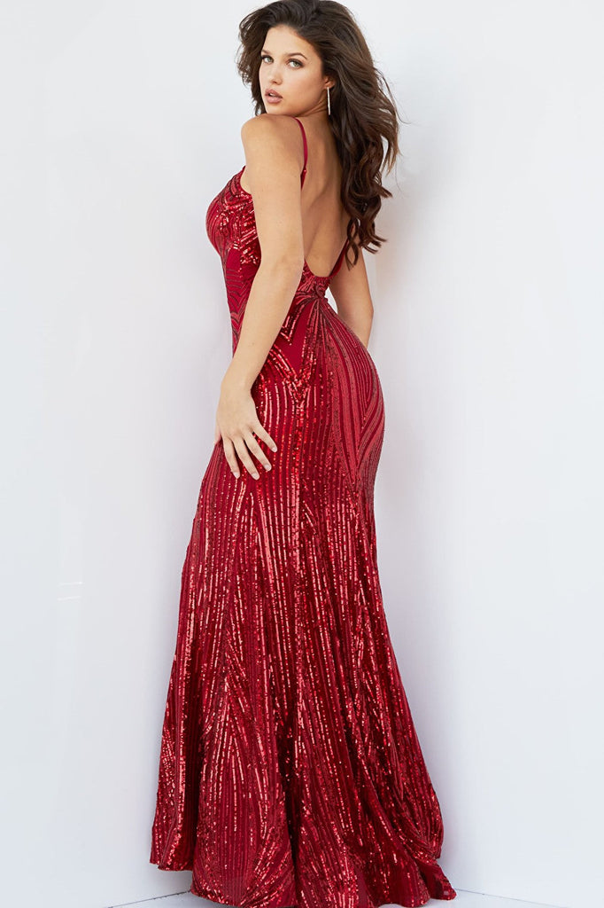 red mermaid dress 09693
