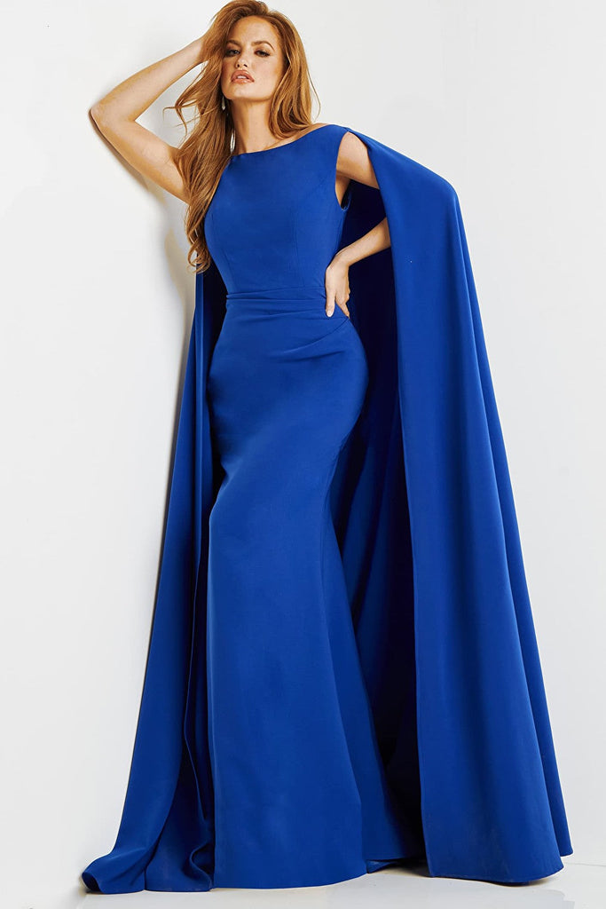 Royal boat neck evening dress 09755