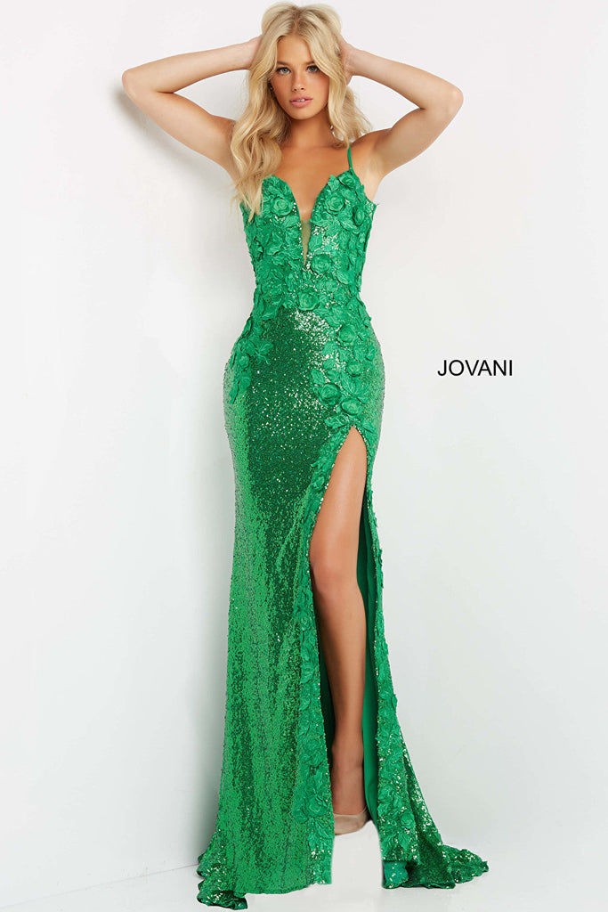 Jovani green dress 1012