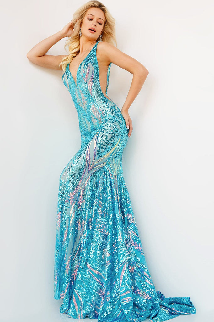 mermaid blue dress 22770