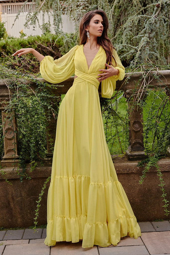 yellow prom dress 23325