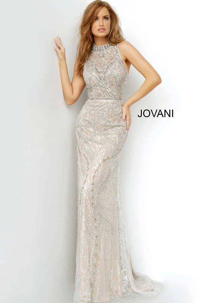 sleeveless beaded dress 2354