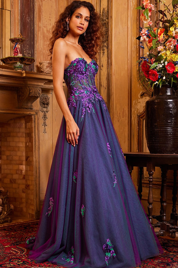 strapless evening dress 23578