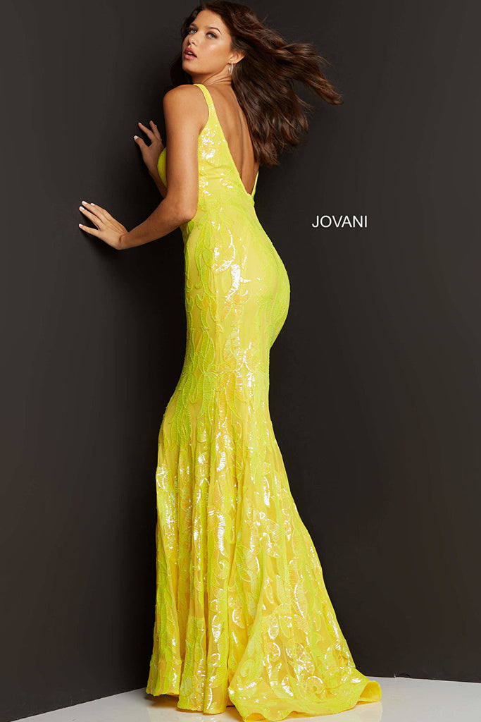 jovani yellow prom dress 3263