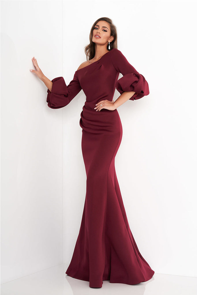 Burgundy three quarter sleeve mob Jovani dress 39739