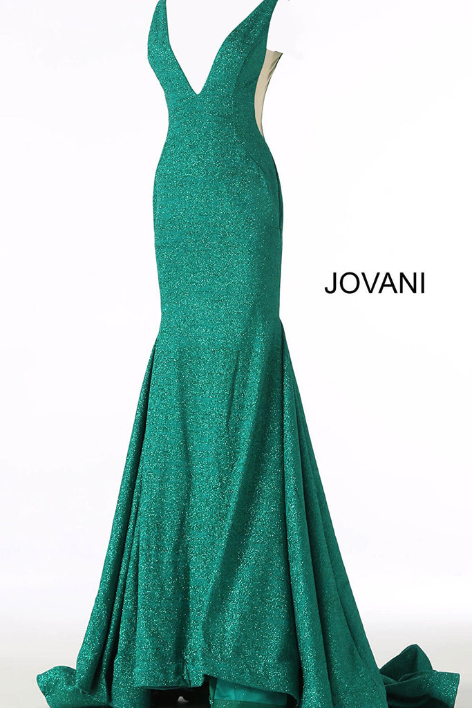 Jade mermaid glitter jersey prom dress 47075