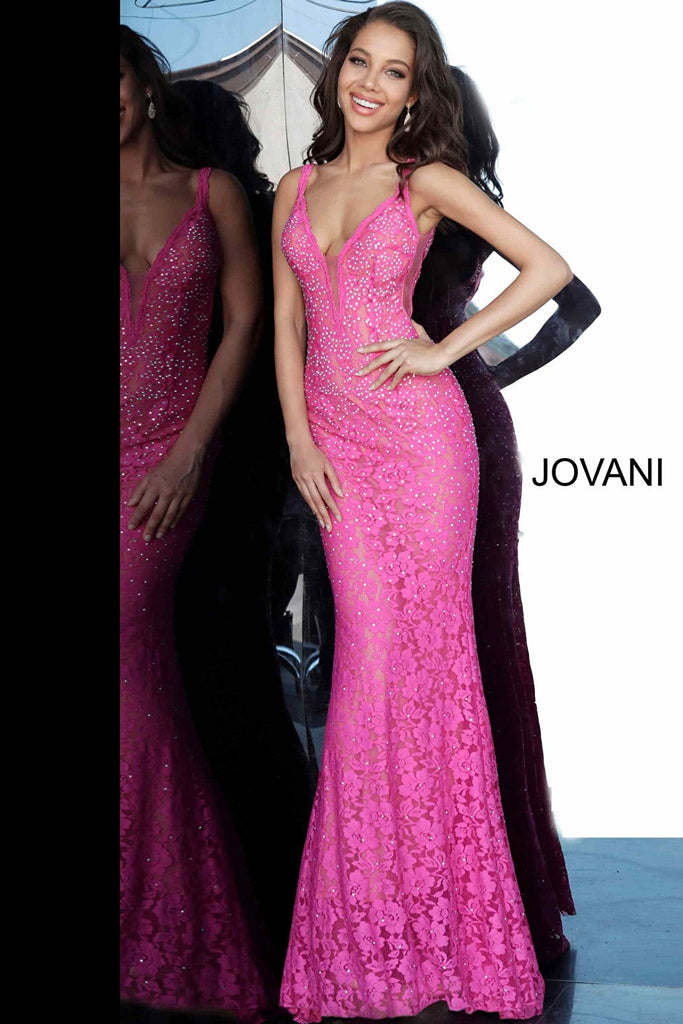 pink fitted dress 48994