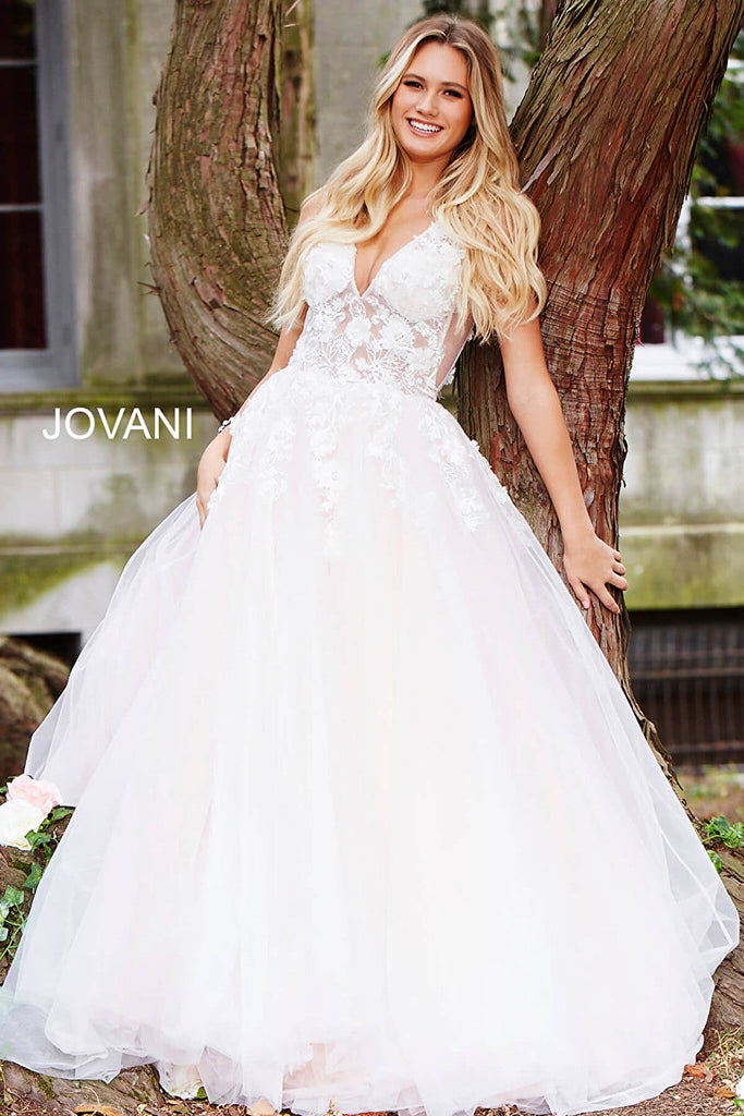 jovani pink ballgown 55634