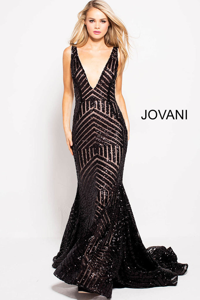 Black long Jovani prom dress 59762