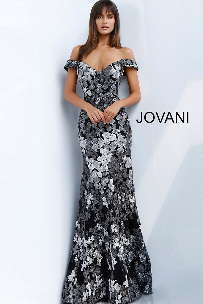 print evening dress 61380