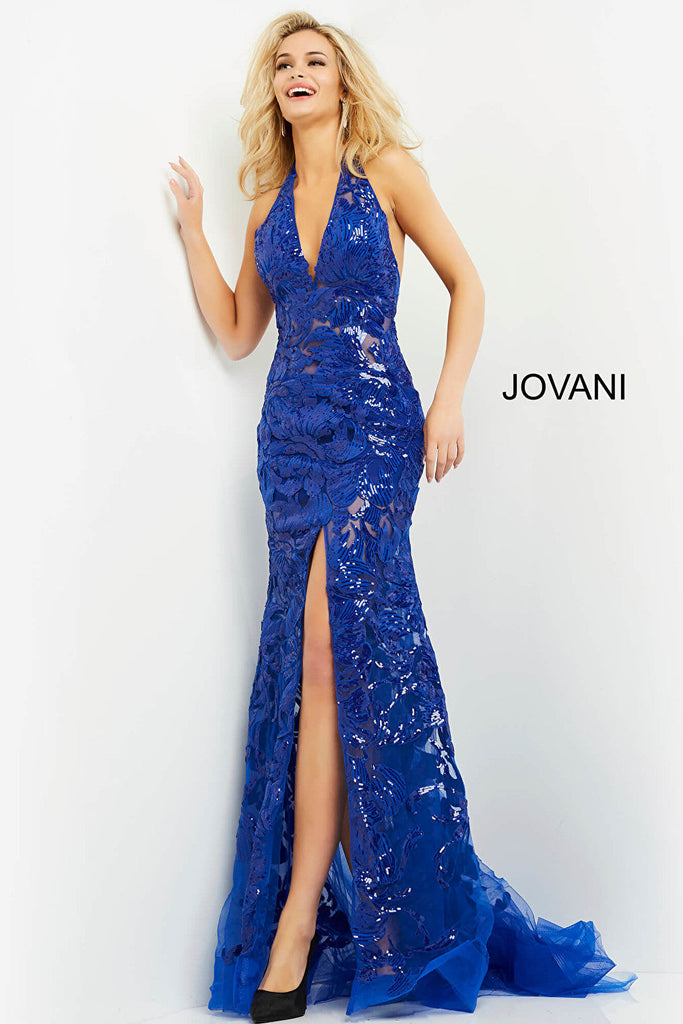 Royal halter neck dress Jovani 8110