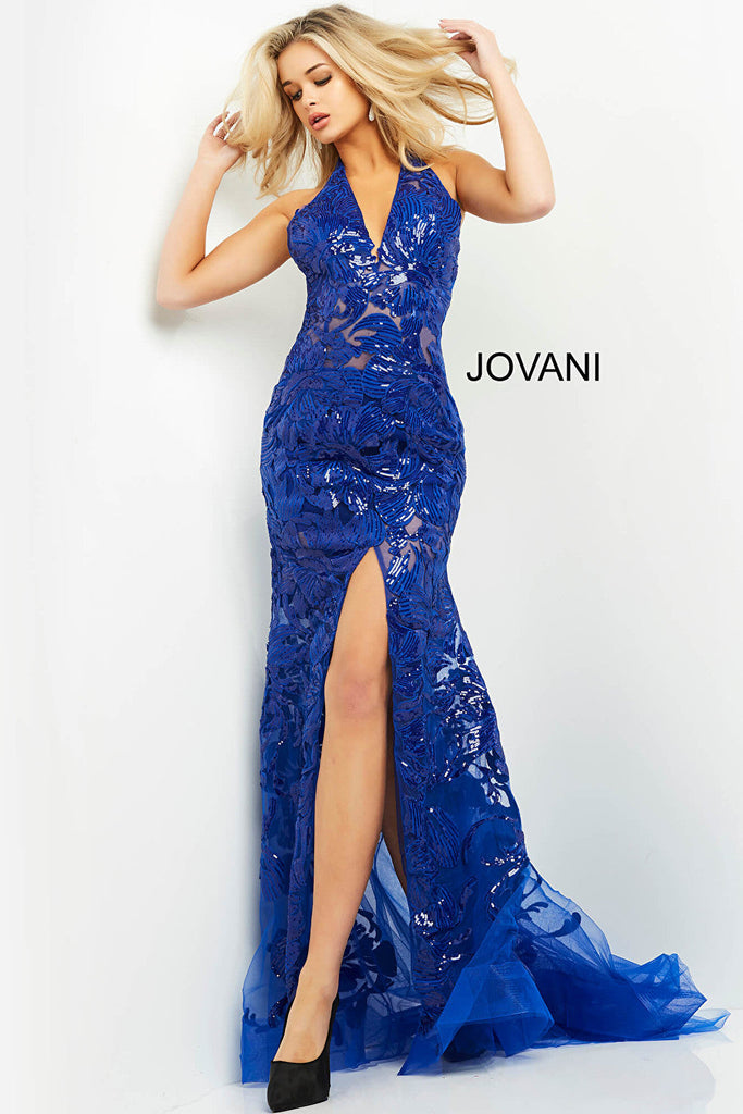 Royal embellished prom dress Jovani 8110