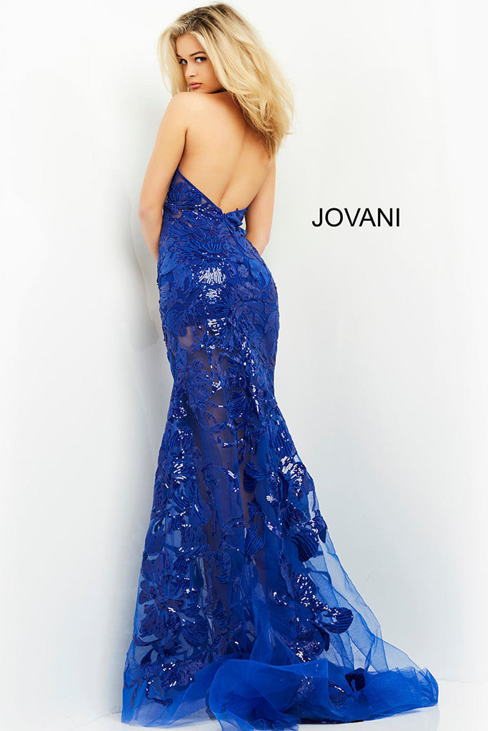 Backless royal prom dress Jovani 8110