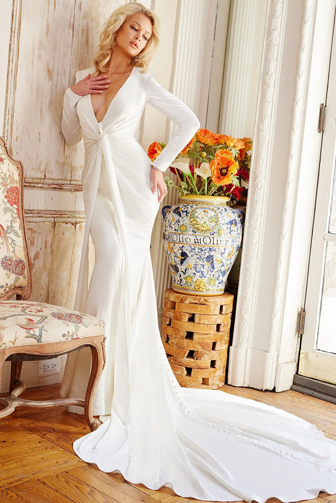 v neck bridal gown JB23181