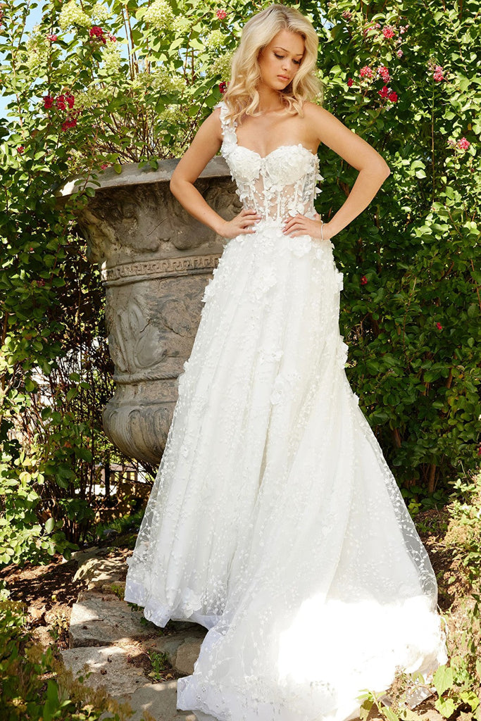 one shoulder bridal gown JB23918